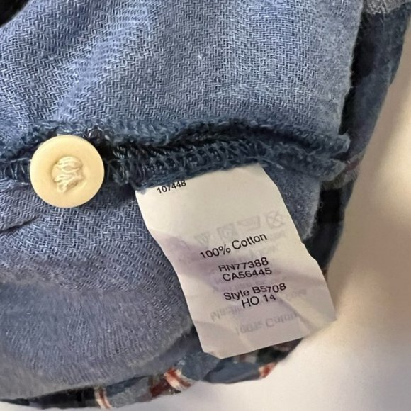 Madewell Blue Plaid Flannel - Picture 7 of 10